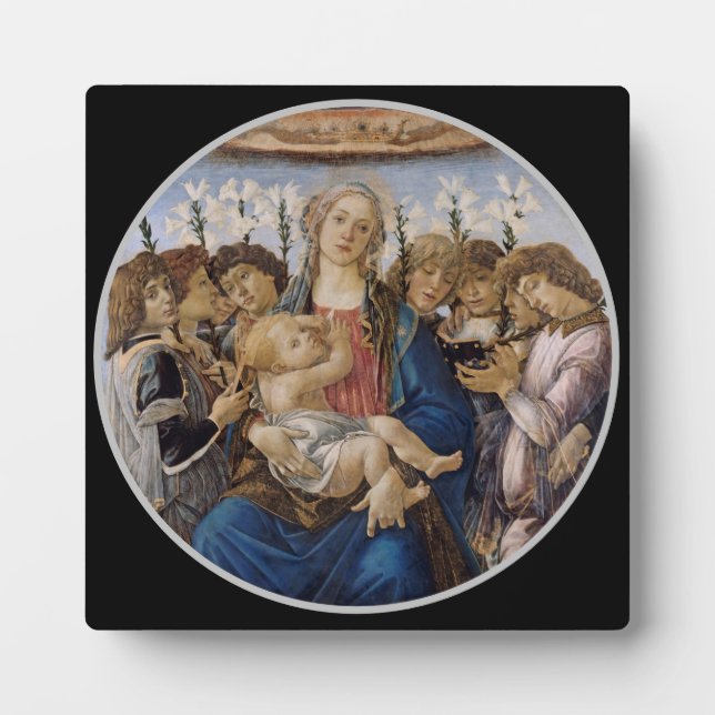 Placa Expositora Botticelli Mary Jesus y canto Angels (Frente)