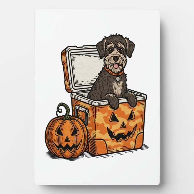 Placa Expositora Boykin Spaniel Halloween (Frente)