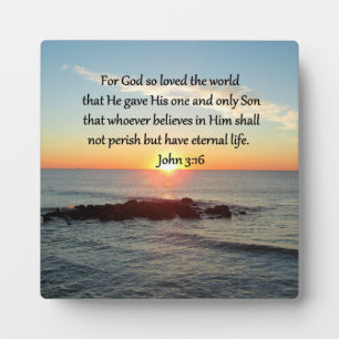 PLACA EXPOSITORA BREATHTAKING JOHN 3:16 SUNRISE