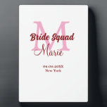 Placa Expositora Brides squad añadir nombre monograma dama de honor<br><div class="desc">diseño hermoso</div>