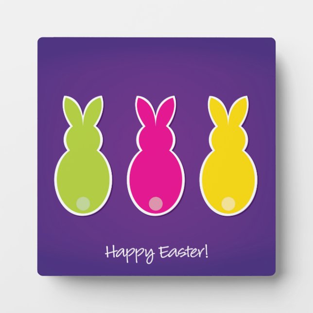 Placa Expositora Bright Easter Bunny Silhouette (Frente)