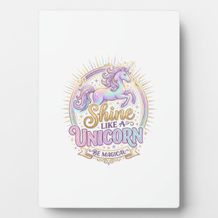 Placa Expositora Brilla Unicornio Como un Unicornio POD Listo Merca