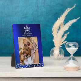 Placa Expositora Brillante corona azul