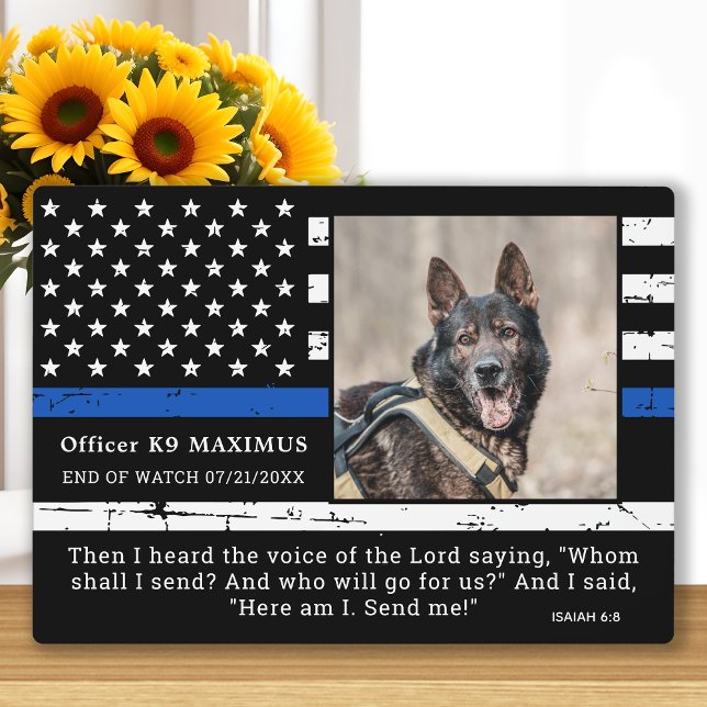 Placa Expositora Brillante Oficial de la Línea Azul K9 Monumento a  (Subido por el creador)