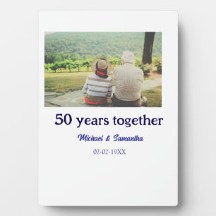 Placa Expositora brindis por 50 años de aniversario agregar nombre