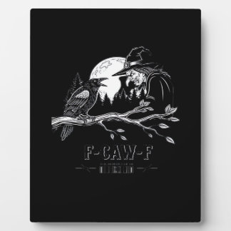 Placa Expositora Bruja de Halloween Cuervo F-Caw-F F-Caw-F
