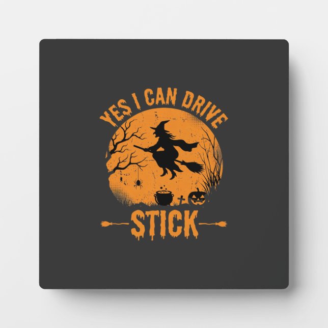 Placa Expositora Bruja de Halloween Drive Stick Gráfico_1 (Frente)
