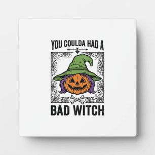 Placa Expositora Bruja Mala Halloween Divertido Calabaza Bruja_1
