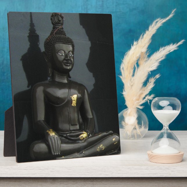 Placa Expositora Buda negro... Nong Khai, Isaan, Tailandia (Lado)