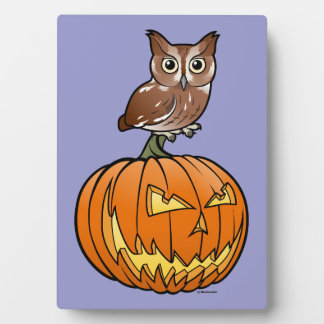 Placa Expositora Búho de chillido del este de Halloween