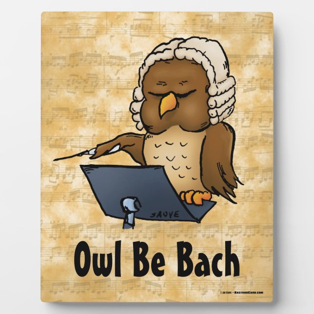 Placa Expositora Búho será Bach (Frente)