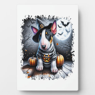 Placa Expositora Bull Terrier Dog Halloween
