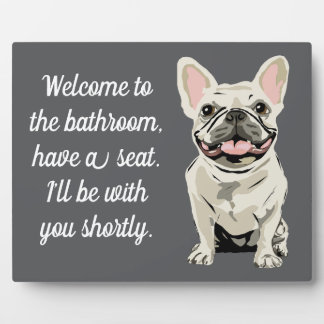 Placa Expositora Bulldog Francés Crema