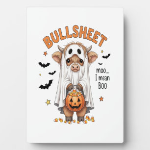 Placa Expositora Bullsheet Highland Cow Funny Ghost
