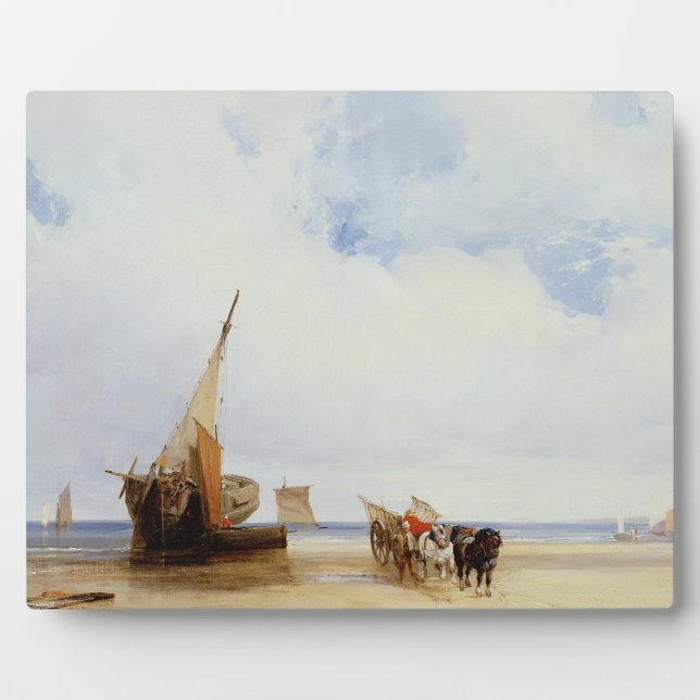 Placa Expositora Buques de playa y un vagón cerca de Trouville, c.1 (Frente)