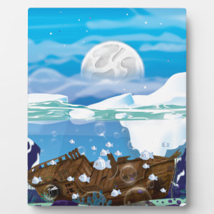 Placa Expositora Buques submarinos del Ártico