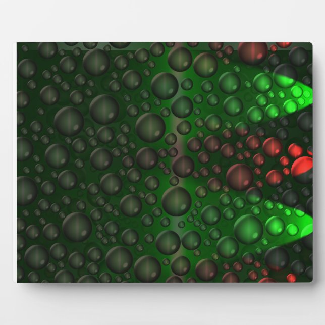 Placa Expositora Burbujas en ascenso (Verde y Rojo) (Frente)