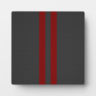 Placa Expositora Burgundy Red Carbon Fiber Style Stripes Decour
