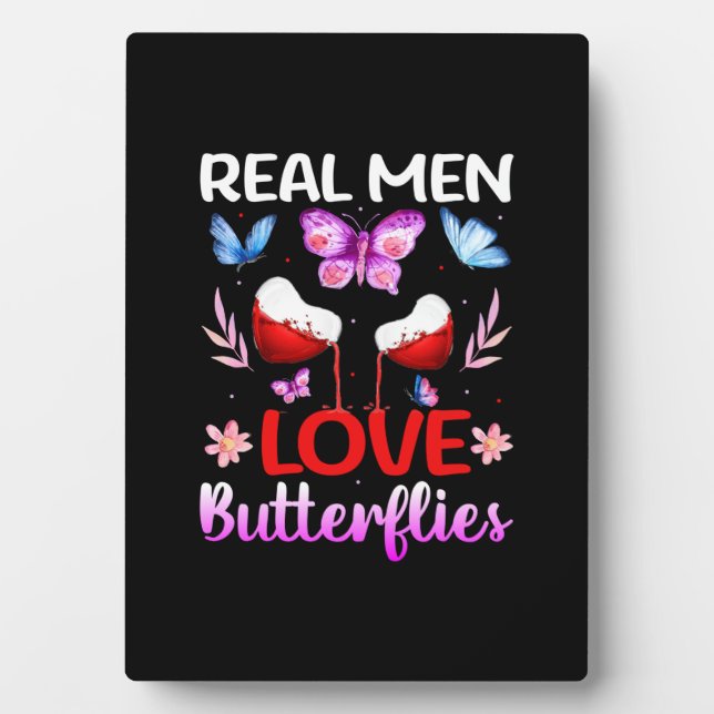 Placa Expositora Butterfly Gift | Real Men Love Butterflies (Frente)