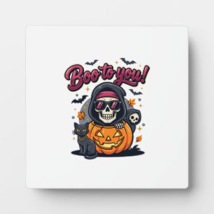 Placa Expositora Buu para ti esqueleto de calabaza de Halloween