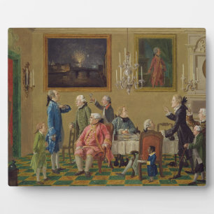 Placa Expositora Caballeros británicos en la casa de Sir Horace Man