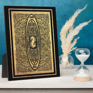 Placa Expositora Caballo de mar dorado Mandala - Diseño infinito or