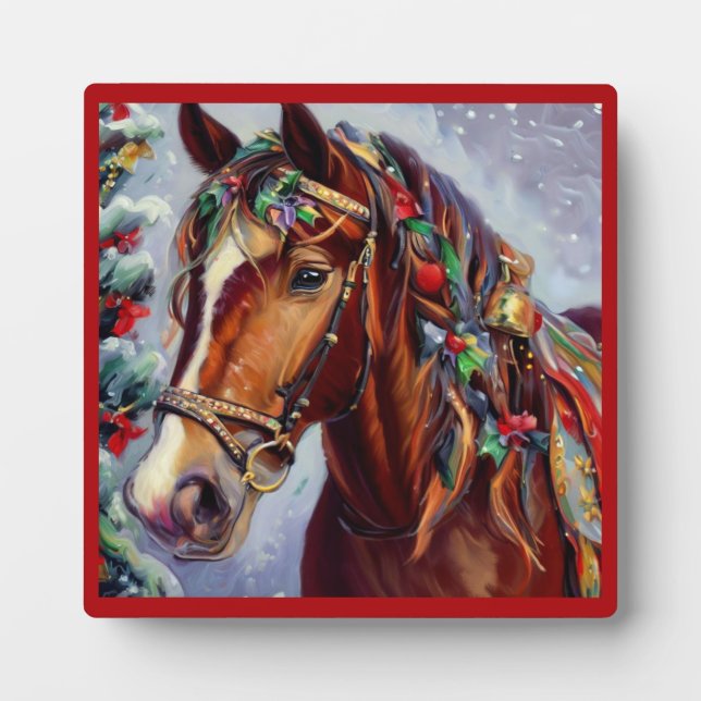 Placa Expositora Caballo navidad 2 (Frente)