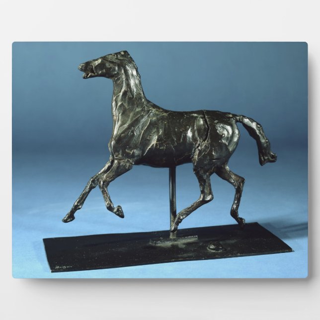 Placa Expositora Caballo trotando (bronce) (Frente)