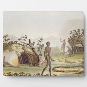 Placa Expositora Cabaña nativa, Nueva Holanda, plato 64 de 'Le Cost