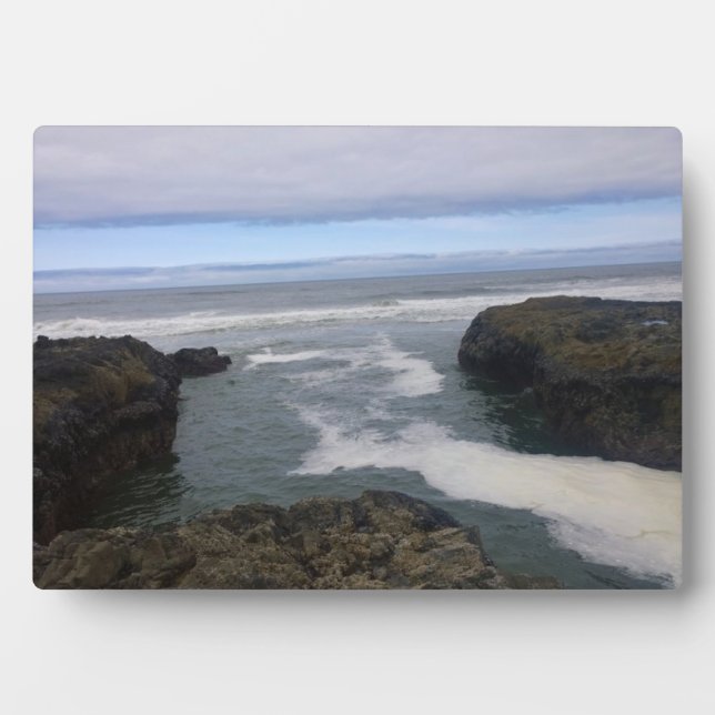 Placa Expositora Cabo Perpetua, Costa de Oregón (Frente)