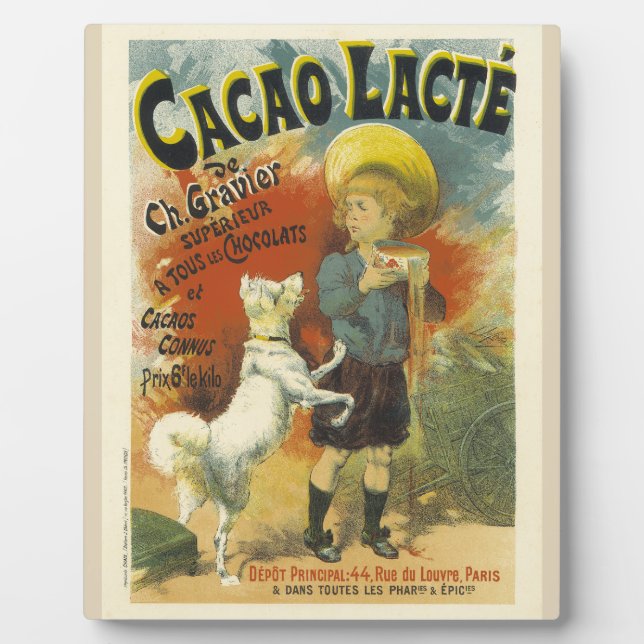 Placa Expositora Cacao Lacte Aus Tous Le Choclat Chocolate French (Frente)