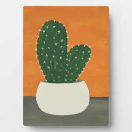 Placa Expositora Cactus postizas de acrílico gris y naranja