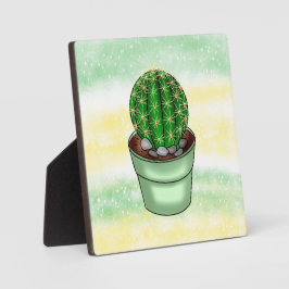 Placa Expositora Cactus Succulent dibujado a mano