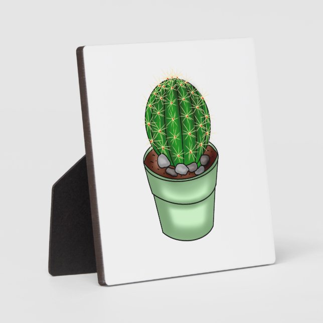 Placa Expositora Cactus Succulent dibujado a mano (Anverso)