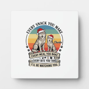 Placa Expositora Cada Snack Que Hagas Perro Santa Sombrero Retro At