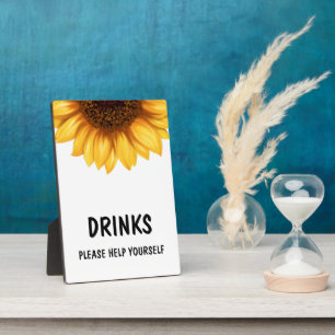 Placa Expositora Caer Sunflower Baby Shower bebe Rótulo