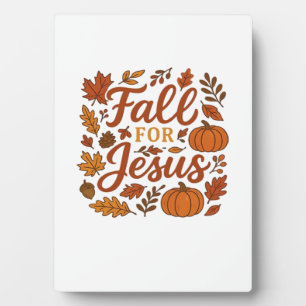 Placa Expositora Caerse por Jesús Calabaza de Otoño Fe Cristiana Cl