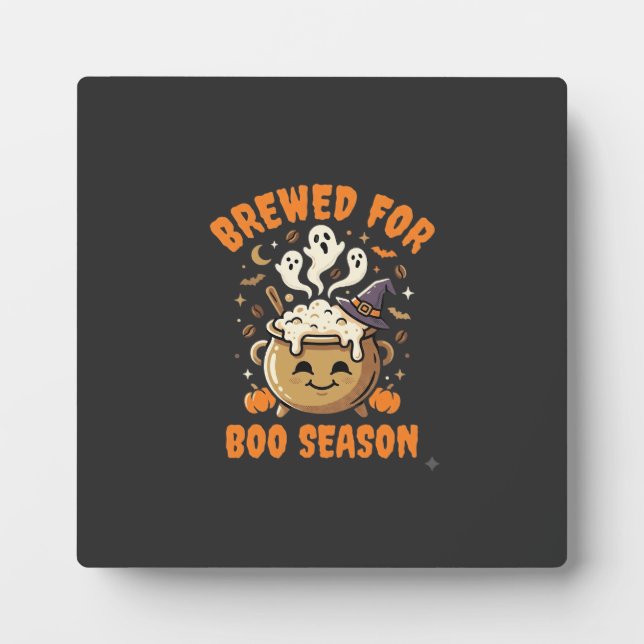 Placa Expositora Café de Halloween Temporada Boo (Frente)