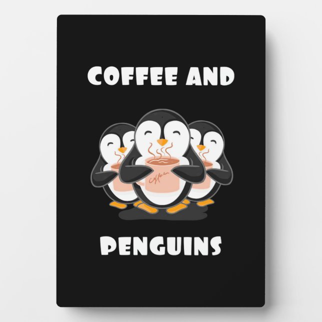 Placa Expositora Café Y Pingüinos (Frente)