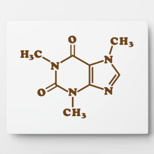 Placa Expositora Cafeína Café Fórmula Química Molecular