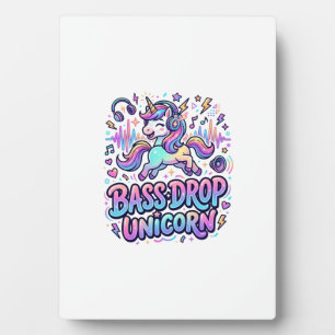 Placa Expositora Caída de bajo unicornio idea de regalo tipografía 