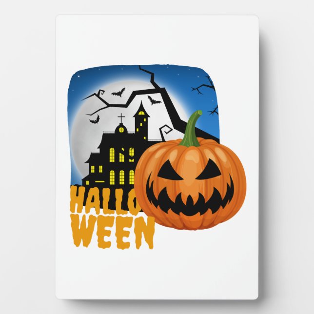 Placa Expositora Calabaza Halloween (Frente)