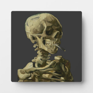 Placa Expositora Calavera con cigarrillo de Van Gogh