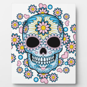 Placa Expositora Calavera de azúcar colorida