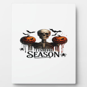 Placa Expositora Calavera de Esqueleto de Halloween