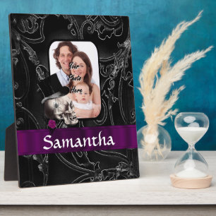 Placa Expositora Calavera de tatuaje gótico