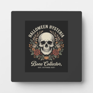 Placa Expositora Calavera Floral de Halloween Diseño de Coleccionis
