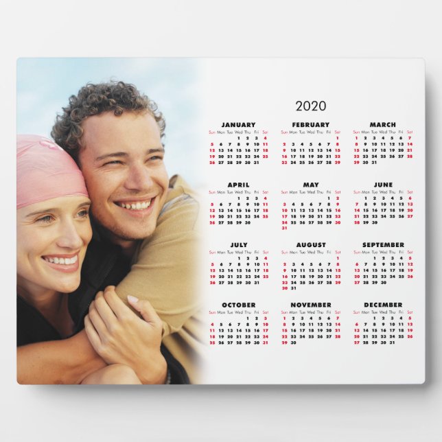 Placa Expositora Calendario 2020 Tu foto (Frente)
