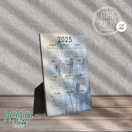 Placa Expositora Calendario 2025 Fondo de las flores de Dandelion