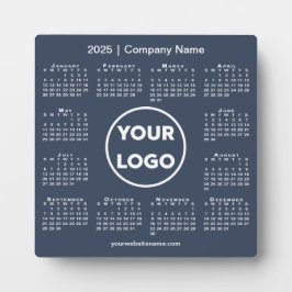 Placa Expositora Calendario de 2025 Empresa Navy Blue Business